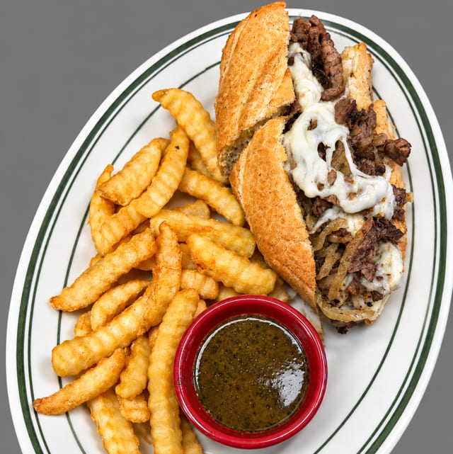 Small Prime Rib Dip with FF.