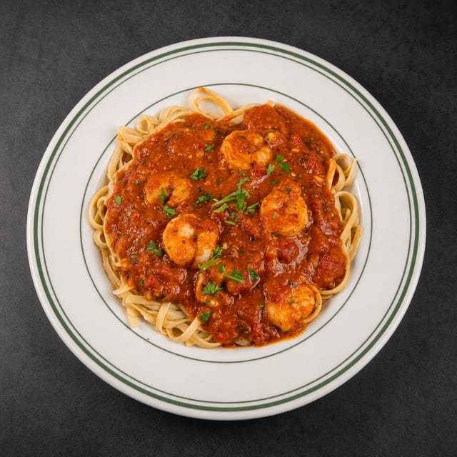 5 Jumbo Shrimp Diavolo.