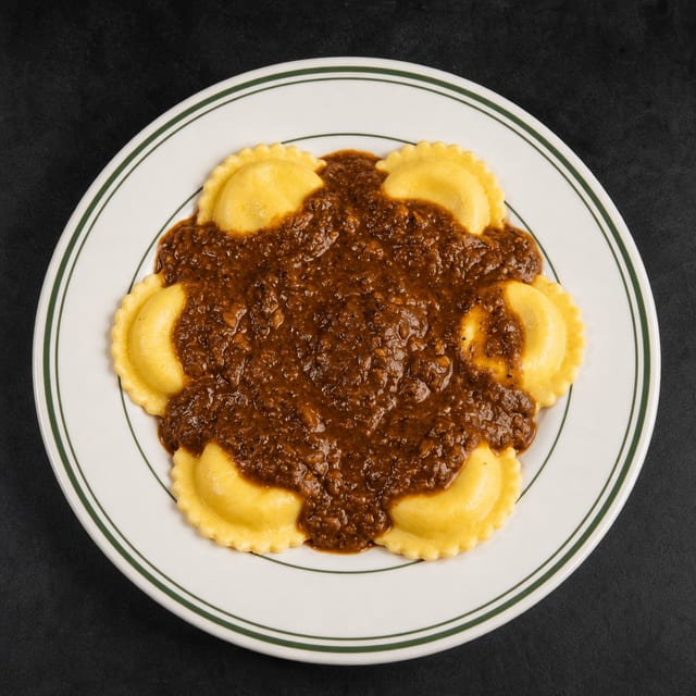 Beef Ravioli Marinara Dinner Special.