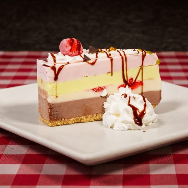Spumoni Cake Slice.