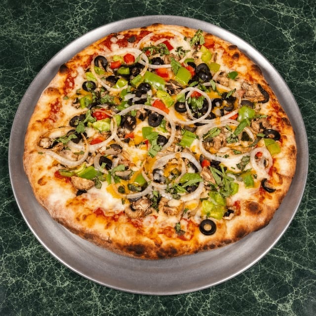 Lg Vegetarian Special Pizza.