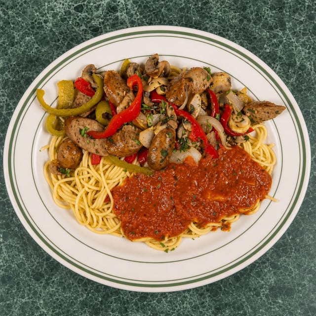 Vegan Sausage Marsala.