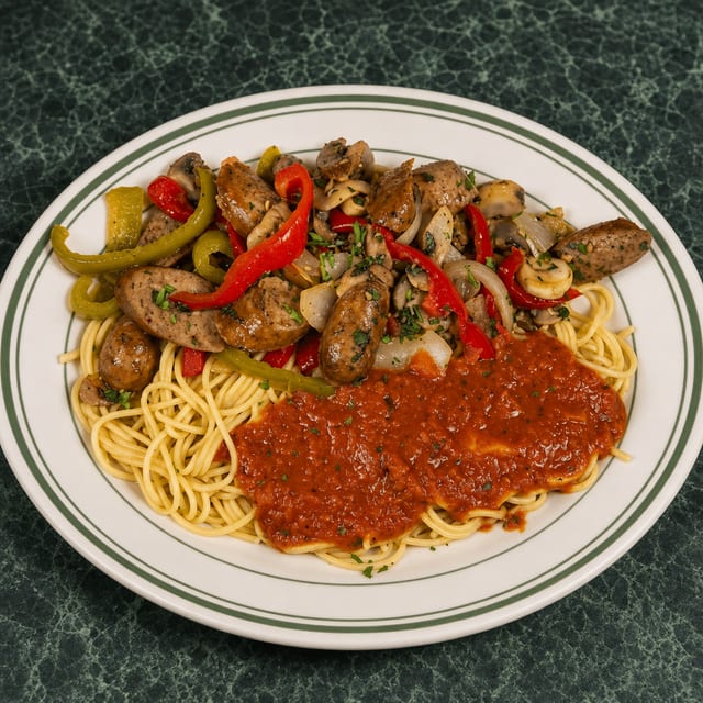 Vegan Sausage Marsala.