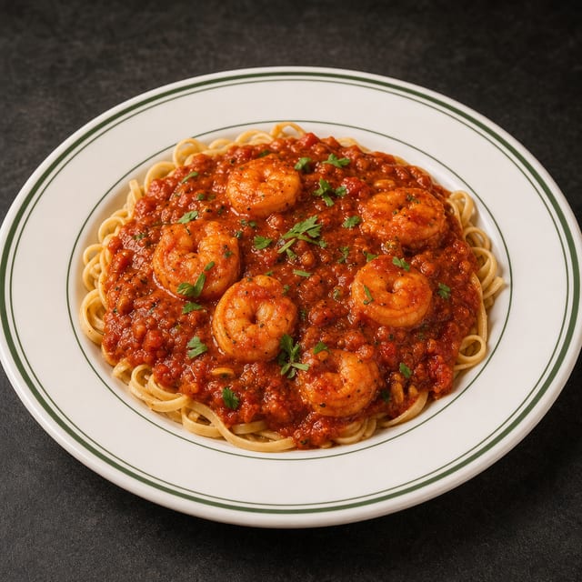 5 Jumbo Shrimp Diavolo.