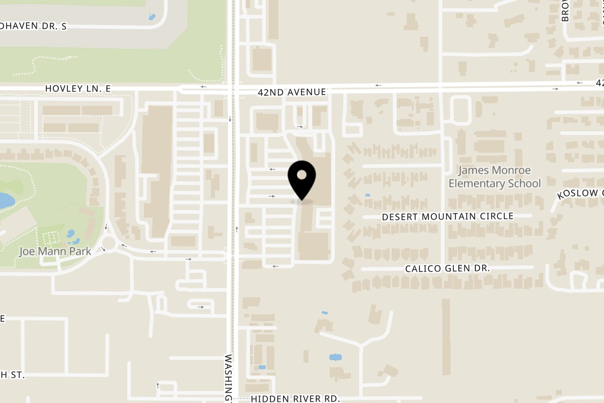 Map showing the location of Mario's Italian Café Bermuda Dunes on 42104 Washington St #1B in Bermuda Dunes